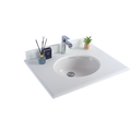 Laviva Pure White Countertop, 30", Single Hole with Round Sink 313RD1H-30-PW